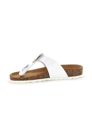 Beli sandali z zaponko in aplikacijo Pitt kids 45261GVW