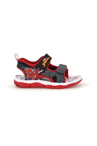 Sandali nero rosso con strappi e luci Spiderman R1310651S