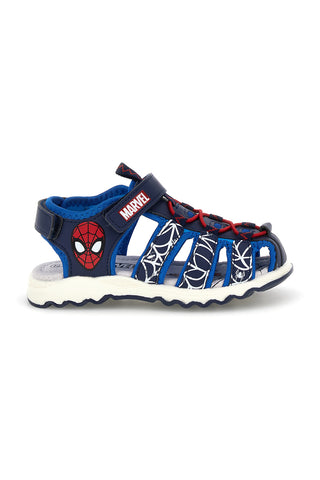 Sandali blu con stampa Spiderman e chiusura a strappo Spiderman R1310669S