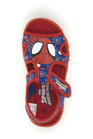 Rdeče modri sandali za malčke s trakovi Spiderman R1310675T