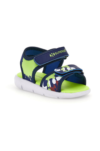 Modro-zeleni sandali Superga S63S820