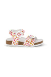 Beli sandali s potiskom srčkov Pitt kids 14611