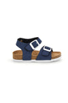 Modri sandali z zaponkami Pitt kids 14466