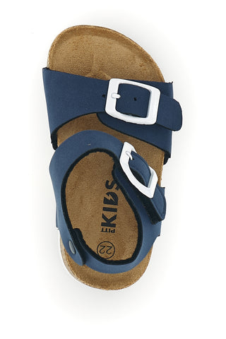 Modri sandali z zaponkami Pitt kids 14466