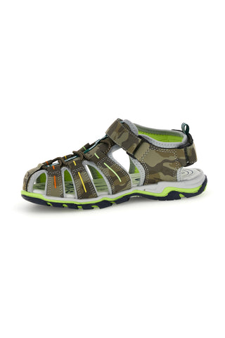 Zeleni sandali z zaprtim prstom in zapenjanjem na trak Pitt kids 15114
