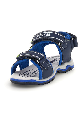 Modri sandali z naramnicami Pitt kids 15115
