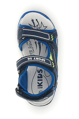 Modri sandali z naramnicami Pitt kids 15115