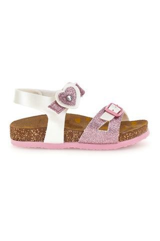 Beli in roza sandali z zaponkami Pittarello bio 257A187SR