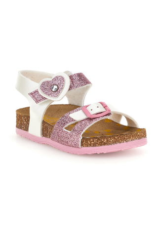 Beli in roza sandali z zaponkami Pittarello bio 257A187SR