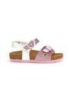 Beli in roza sandali z zaponkami Pittarello bio 257A187SR