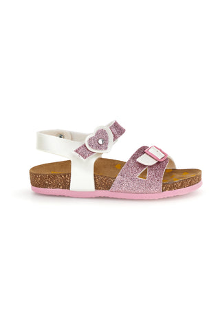 Beli in roza sandali z zaponkami Pittarello bio 257A187SR