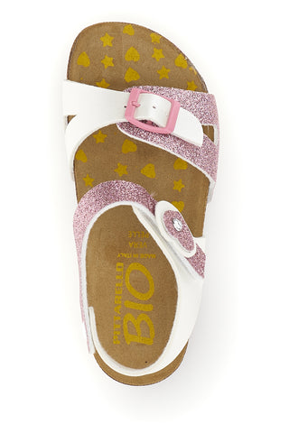 Beli in roza sandali z zaponkami Pittarello bio 257A187SR