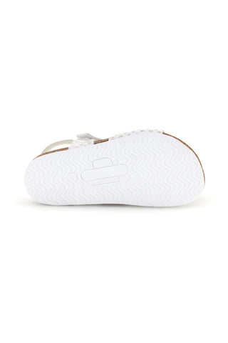 Beli in zlati sandali z zaponkami Pittarello bio 257A187SR