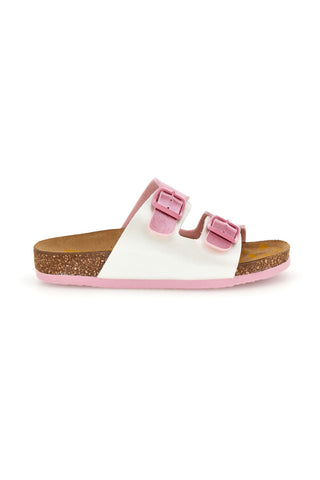 Beli in roza copati z dvojno zaponko Pittarello bio 257A206SR