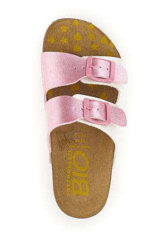 Beli in roza copati z dvojno zaponko Pittarello bio 257A206SR