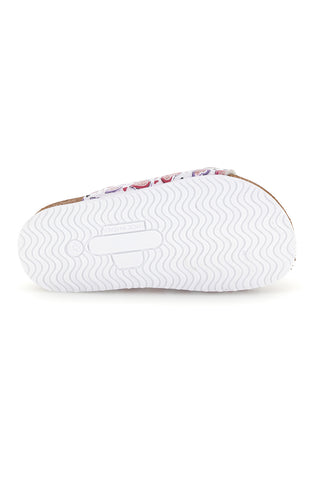 Beli copati z rožnatim potiskom srca Pittarello bio 257A206SR