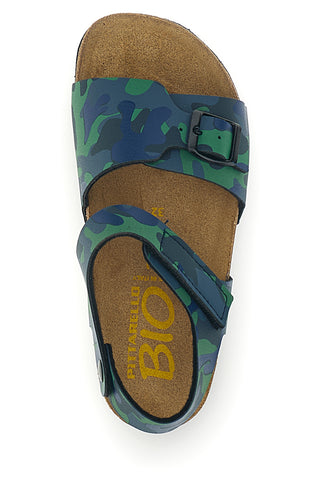 Zeleni maskirni sandali z zaponko Pittarello bio 257A080SR