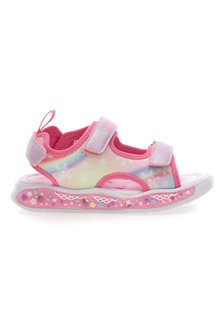 Roza sandali z lučkami in trakovi Pitt kids 11507