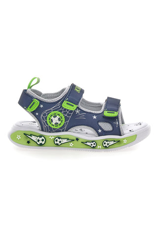 Modri in zeleni sandali z naramnicami Pitt kids 11261