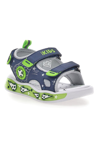 Modri in zeleni sandali z naramnicami Pitt kids 11261