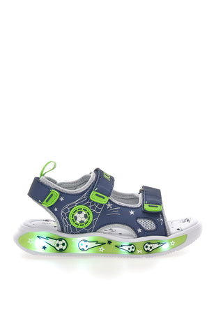 Modri in zeleni sandali z naramnicami Pitt kids 11261