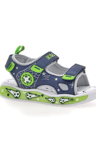 Modri in zeleni sandali z naramnicami Pitt kids 11261