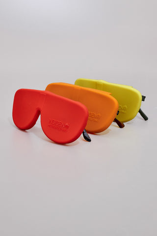 Oranžna silikonska zložljiva torbica za očala Indigeno Metropolitano Glasses Holder 5