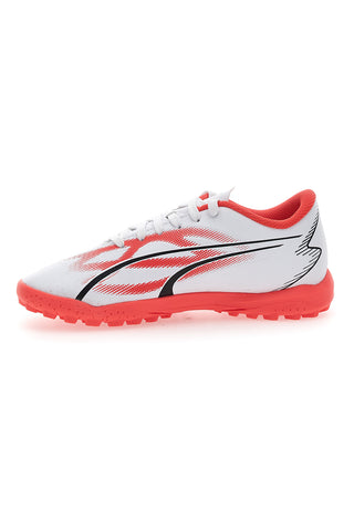 Nogometni čevlji Puma Ultra Play TT Jr beli in oranžni