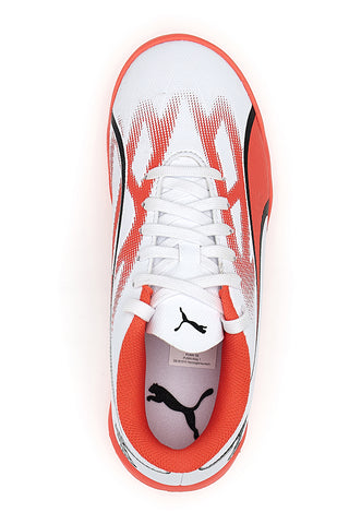 Nogometni čevlji Puma Ultra Play TT Jr beli in oranžni