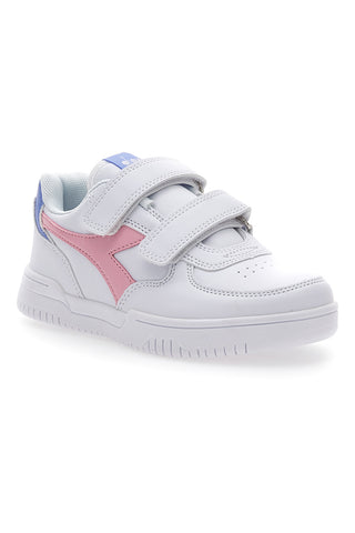 Bele superge z roza logotipom Diadora Raptor Low Ps