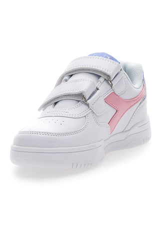 Bele superge z roza logotipom Diadora Raptor Low Ps