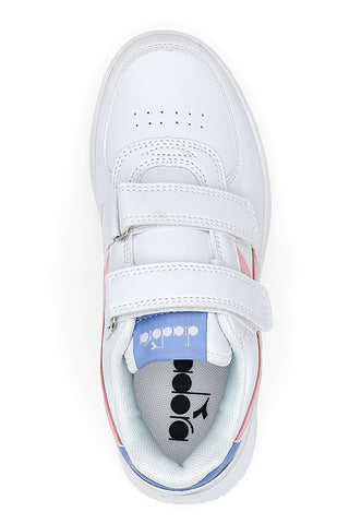 Bele superge z roza logotipom Diadora Raptor Low Ps
