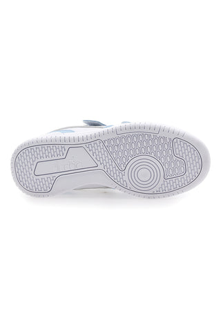Bele in svetlo modre superge z sivim logotipom Diadora Raptor Low Ps