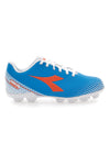 Nogometni čevlji za trda tla, modri z oranžnim logotipom Diadora Pichichi 6 Md Jr