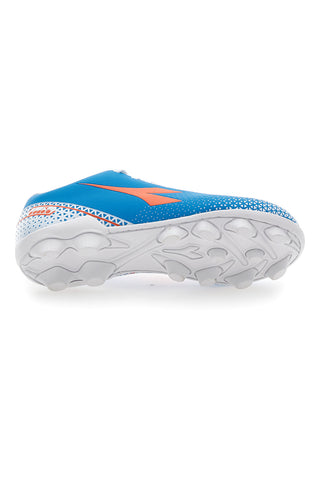 Nogometni čevlji za trda tla, modri z oranžnim logotipom Diadora Pichichi 6 Md Jr