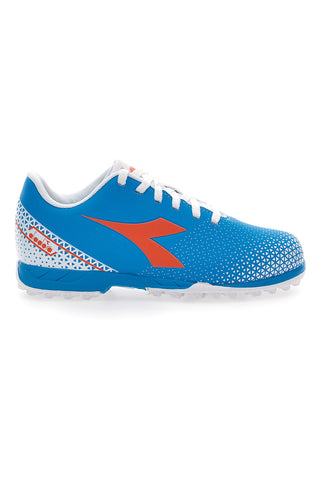 Nogometni čevlji za umetno travo, modri z oranžnim logotipom Diadora Pichichi 6 Tf Jr