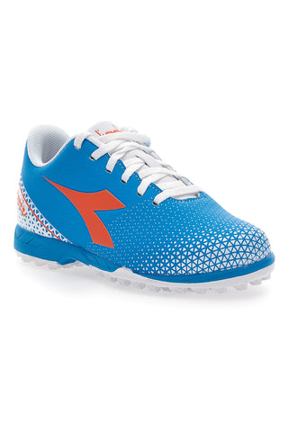 Nogometni čevlji za umetno travo, modri z oranžnim logotipom Diadora Pichichi 6 Tf Jr