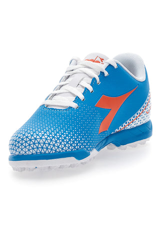 Nogometni čevlji za umetno travo, modri z oranžnim logotipom Diadora Pichichi 6 Tf Jr