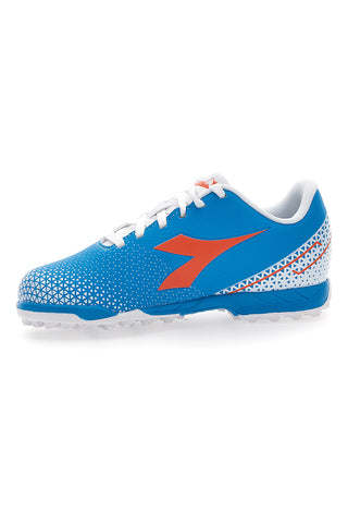 Nogometni čevlji za umetno travo, modri z oranžnim logotipom Diadora Pichichi 6 Tf Jr
