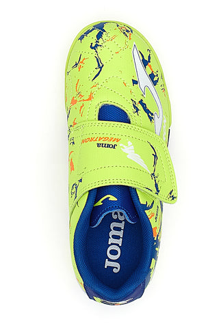 Fluorescentno rumeni čevlji za malonogomet z velcro zaponko Joma Megatron Jr 2409