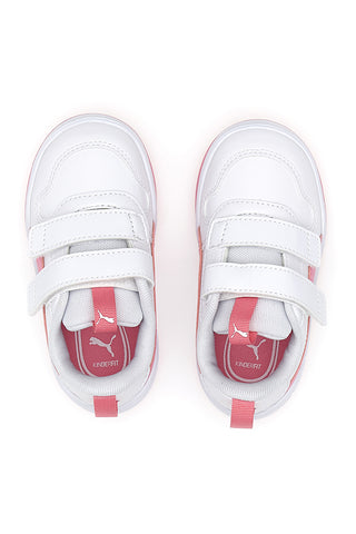 Bele in roza superge z velcro trakovi Puma Multiflex Sl V Inf