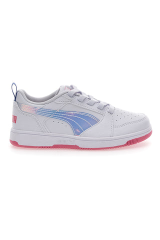 Bele in roza superge s stranskim trakom Puma Rebound V6 Lo Deep Ac Ps