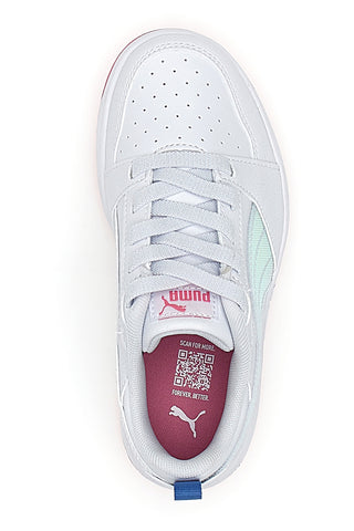 Bele in roza superge s stranskim trakom Puma Rebound V6 Lo Deep Ac Ps