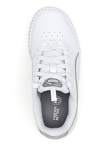 Bele in srebrne superge Platform Puma Carina 2.0 Pop Up Mtllcs Ps
