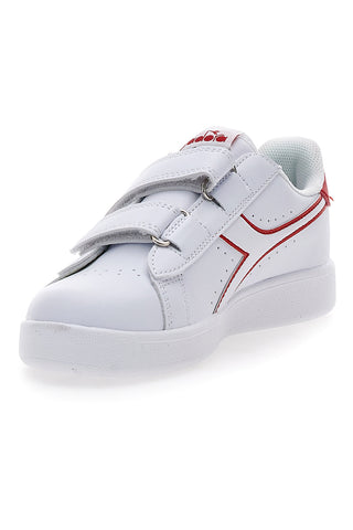 Bele superge z rdečim logotipom in velcro trakom DIADORA GAME PS