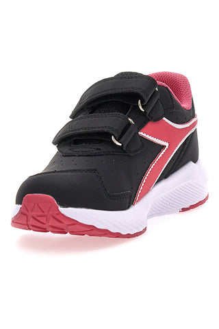Črni in roza superge z velcro trakovi DIADORA FALCON 4 SL JR V