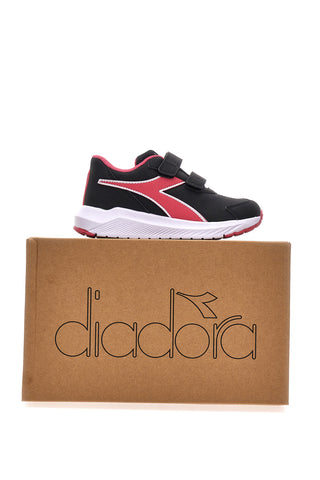 Črni in roza superge z velcro trakovi DIADORA FALCON 4 SL JR V