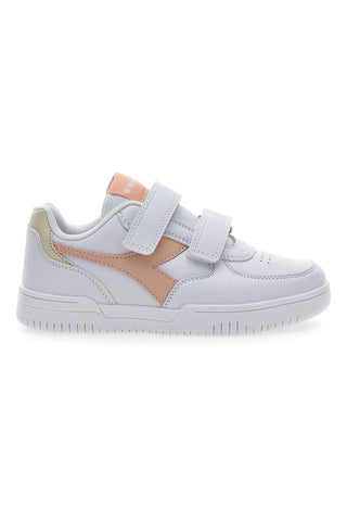Bele in roza superge z velcro trakom DIADORA RAPTOR LOW PS