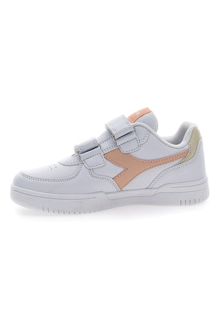 Bele in roza superge z velcro trakom DIADORA RAPTOR LOW PS