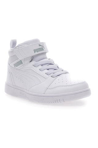 Bele superge Mid-Cut s stranskim trakom Puma Rebound V6 Mid Ac Ps